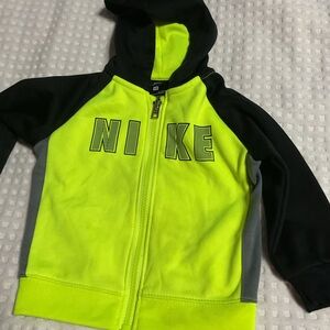 Nike Kids Bright Yellow and Black Hoodie